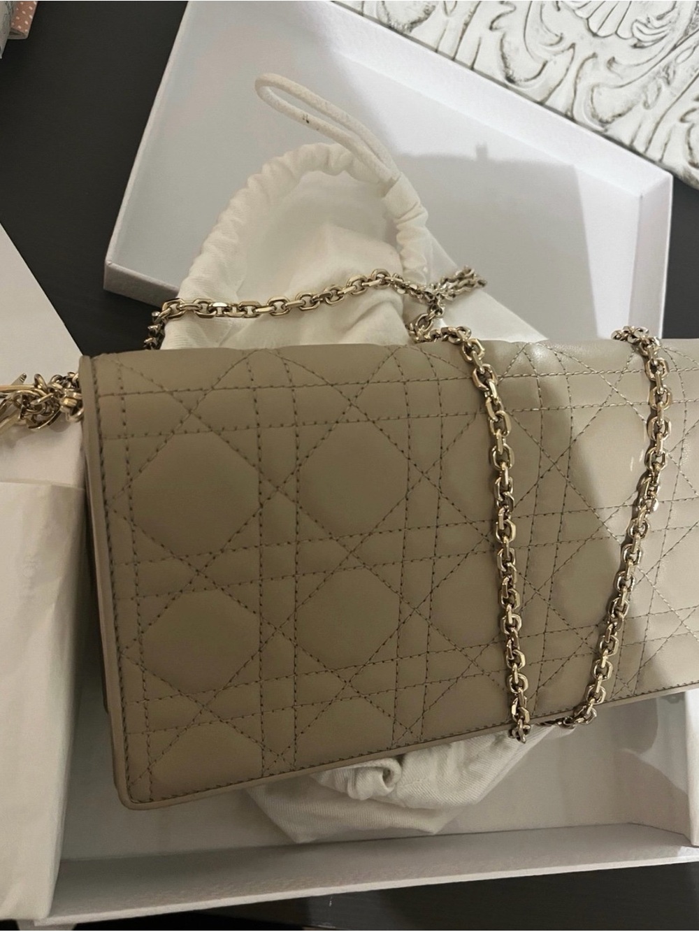 Dior Lady Dior Lambskin Pouch